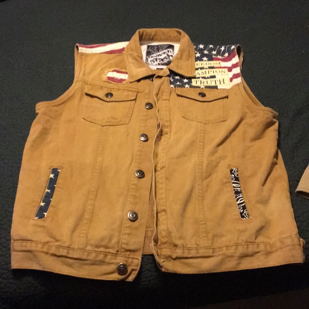 Diamond Stash USA denim vest